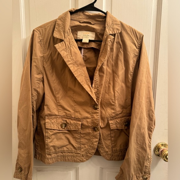 J. Crew Women’s Classic Twill Chino Jacket Size L - Picture 2 of 6